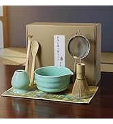 Amazon | KUMORINO 抹茶セット 7点 片口抹茶碗 百本立茶筅 茶杓 茶こし